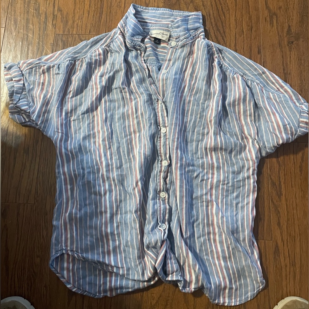 Universal Thread Blue and Red Striped Shirt